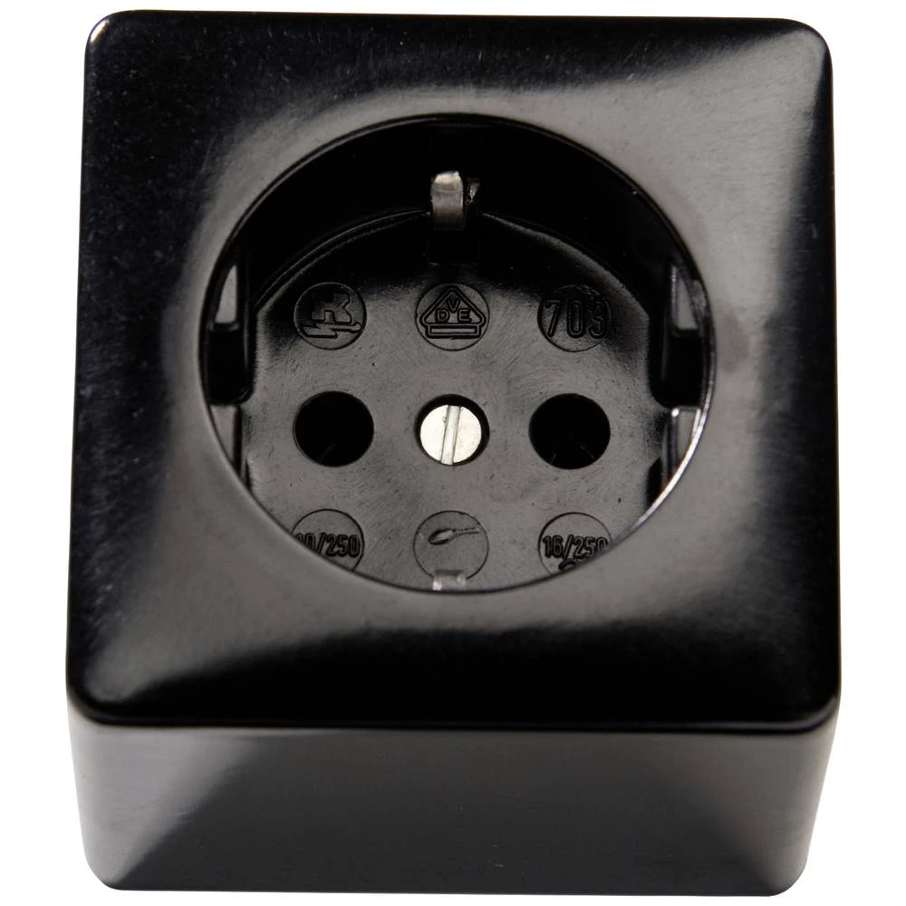 Martin Kaiser 703/sw  nadžbukna utičnica 1-dijelni komplet  IP20 crna slika