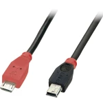 LINDY USB 2.0 Priključni kabel [1x Muški konektor USB 2.0 tipa Micro B - 1x Muški konektor USB 2.0 tipa Mini B] 0.5 m Crna s OTG