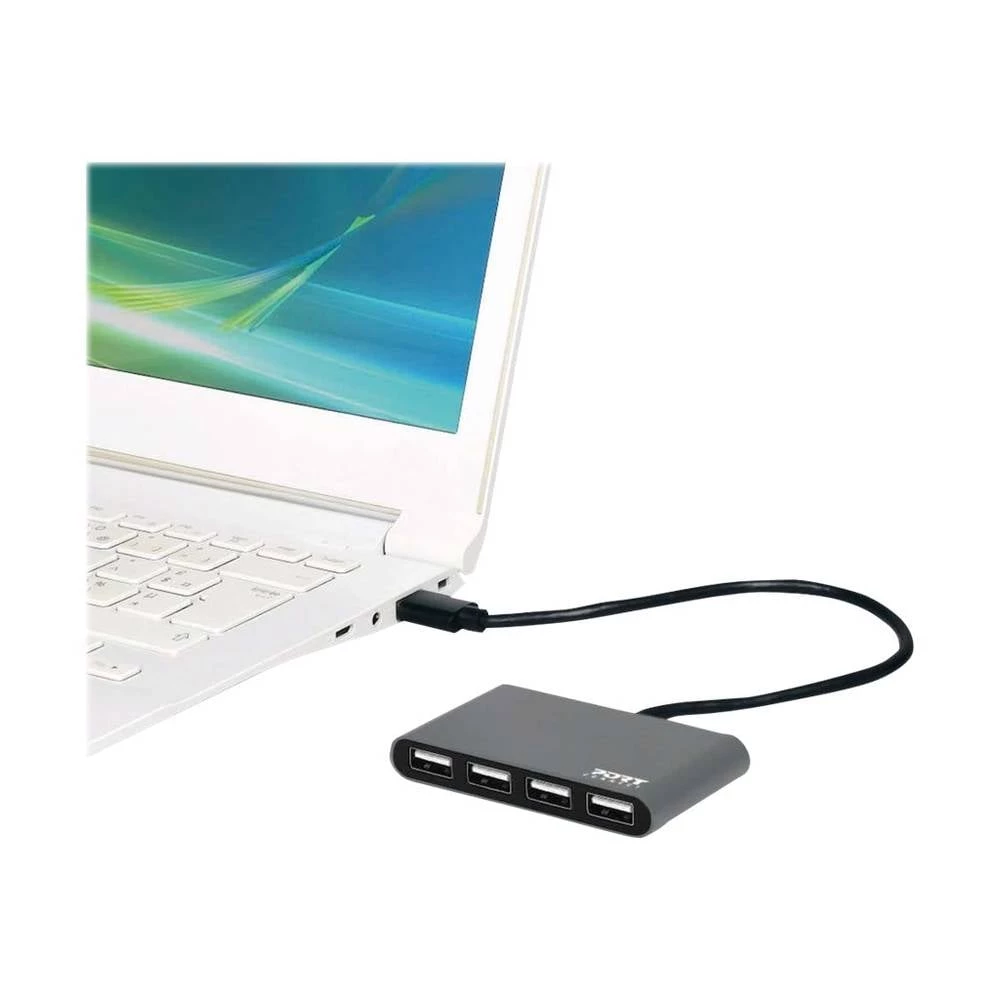 PORT Designs 900128 4 ulaza USB 2.0 hub  crna slika