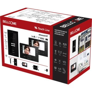 Bellcome VKA.P2F3.T7S9.BLB04 video portafon za vrata žičani kompletan set 14-dijelni crna slika