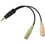 LogiLink Klinke Audio Adapter [1x audio utikač 3.5 mm - 2x audio utičnice 3.5 mm] Crna