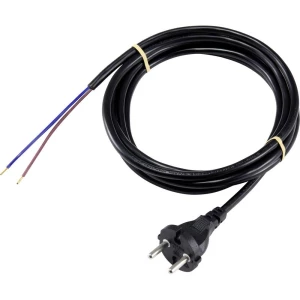 Basetech XR-1638090 struja priključni kabel crna 3.00 m slika