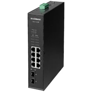 EDIMAX Industry 8-portni POE GbE + 2 GbE SFP neupravljani prekidač, 240W IP30, -20~70°C, redundantnost napajanja EDIMAX IGS-1210P industrijski eternetski preklopnik Broj ulaza Ethernet 8  LAN slika