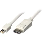 LINDY Mini-DisplayPort / DisplayPort priključni kabel Mini DisplayPort utikač, DisplayPort utikač 2.00 m bijela 41057  DisplayPort kabel