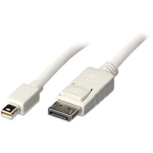 LINDY Mini-DisplayPort / DisplayPort priključni kabel Mini DisplayPort utikač, DisplayPort utikač 2.00 m bijela 41057  DisplayPort kabel slika