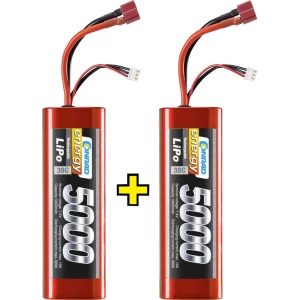 LiPo akumulatorski paket za modele 7.4 V 5000 mAh Broj ćelija: 2 30 C Conrad energy Kutija tvrda T-utičnica slika