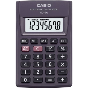 Casio HL-4A džepni kalkulator antracitna boja Zaslon (broj mjesta): 8 baterijski pogon (Š x V x D) 56 x 9 x 87 mm slika