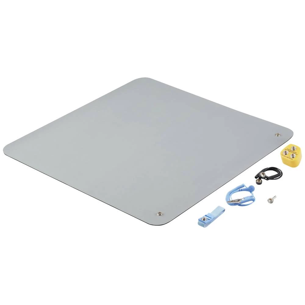 TRU COMPONENTS TC-12356316 ESD set prostirača siva (D x Š x V) 550 x 550 x 2 mm  1 Set slika