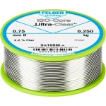 Felder Löttechnik ISO-Core "Ultra-Clear" Sn100Ni+ Lemna žica, bezolovna Svitak Sn99.25Cu0.7Ni0.05 0.250 kg 0.75 mm