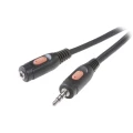 SpeaKa Professional-JACK audio produžni kabel [1x JACK utikač 3.5 mm - 1x JACK utičnica 3.5 mm] 5 m crn slika
