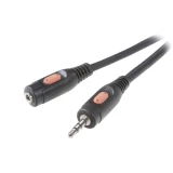 SpeaKa Professional-JACK audio produžni kabel [1x JACK utikač 3.5 mm - 1x JACK utičnica 3.5 mm] 5 m crn