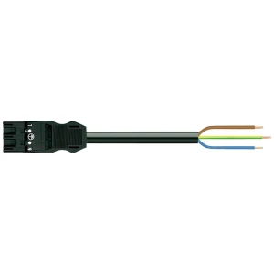 WAGO 771-9993/206-301 mrežni priključni kabel mrežni adapter - slobodan kraj Ukupan broj polova: 3 crna 3 m 1 St. slika