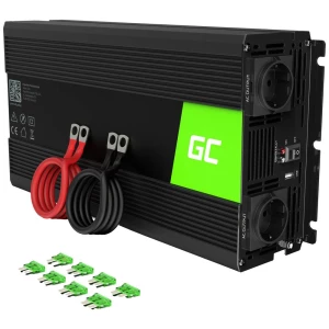 Inverter / pretvarač napona 12 na 230 V 1500/3000 W modificirani sinusni val Green Cell inverter INV25 1500 W 12 V - 230 V slika