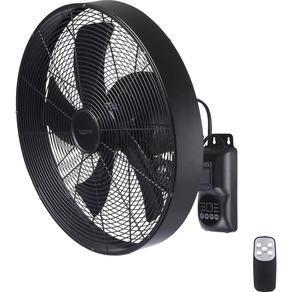 Sygonix zidni ventilator 50 W (Ø x V) 45 cm x 45.5 cm crna slika