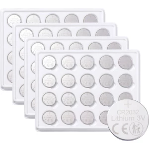 VOLTCRAFT gumbasta baterija CR 2032 3 V 100 St. 220 mAh litijev slika