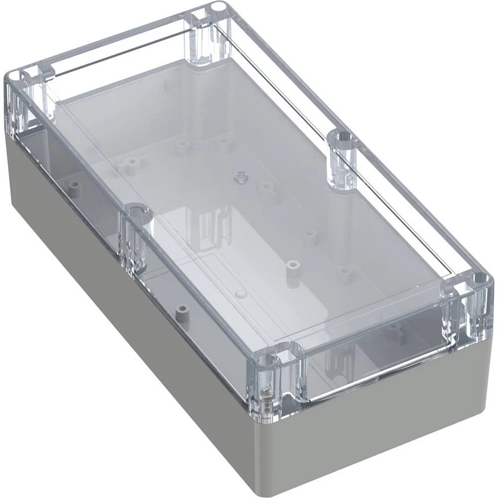 TRU COMPONENTS 6U07241208139 TC-13865348 industrijsko kućište 240.2 x 120.1 x 75.1 polikarbonat svijetlosiva, prozirna 1 slika