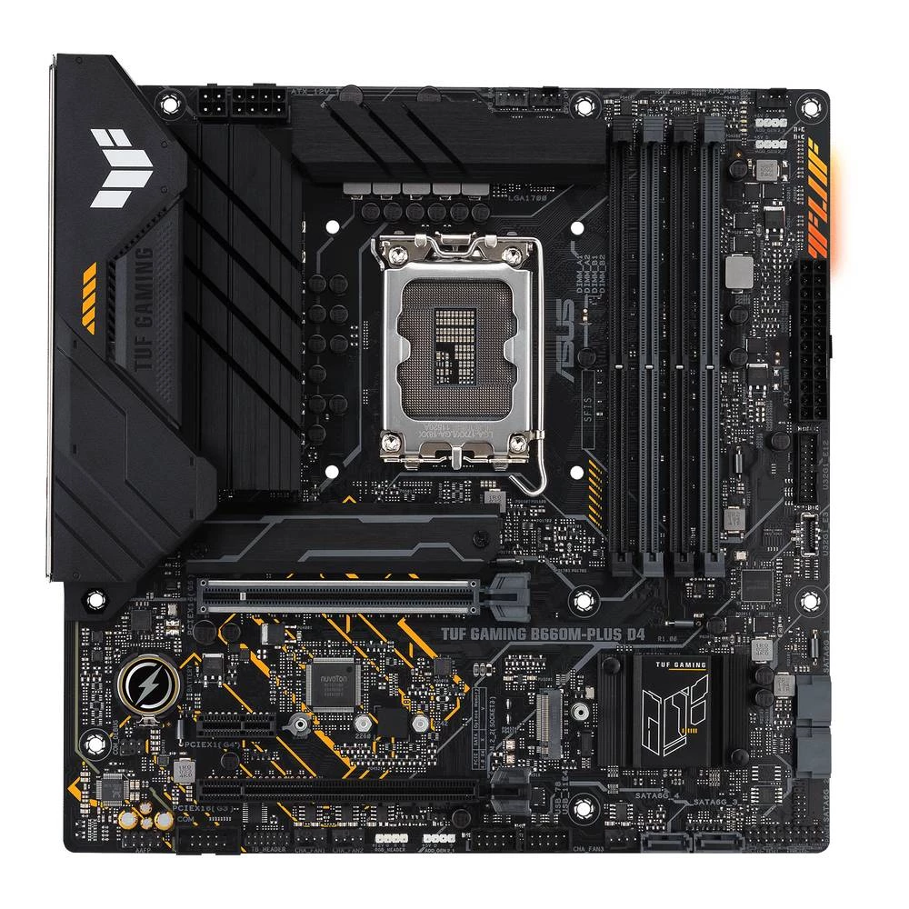 ASUS TUF GAMING B660M- PLUS D4, Intel, LGA 1700, Intel® Celeron®, Intel® Core™ i3, Intel® Core™ i5, Intel® Core™ i7, Intel® Core™ i9,..., LGA 1700, DDR4 - SDRAM, 128 GB Asus TUF GAMING B660M- PLUS ... slika