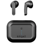 RYGHT MINO  In Ear Headset Bluetooth® stereo crna smanjivanje šuma mikrofona indikator napunjenosti baterije, slušalice s mikrofonom, kutija za punjenje, kontrola na dodir