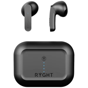RYGHT MINO  In Ear Headset Bluetooth® stereo crna smanjivanje šuma mikrofona indikator napunjenosti baterije, slušalice s mikrofonom, kutija za punjenje, kontrola na dodir slika