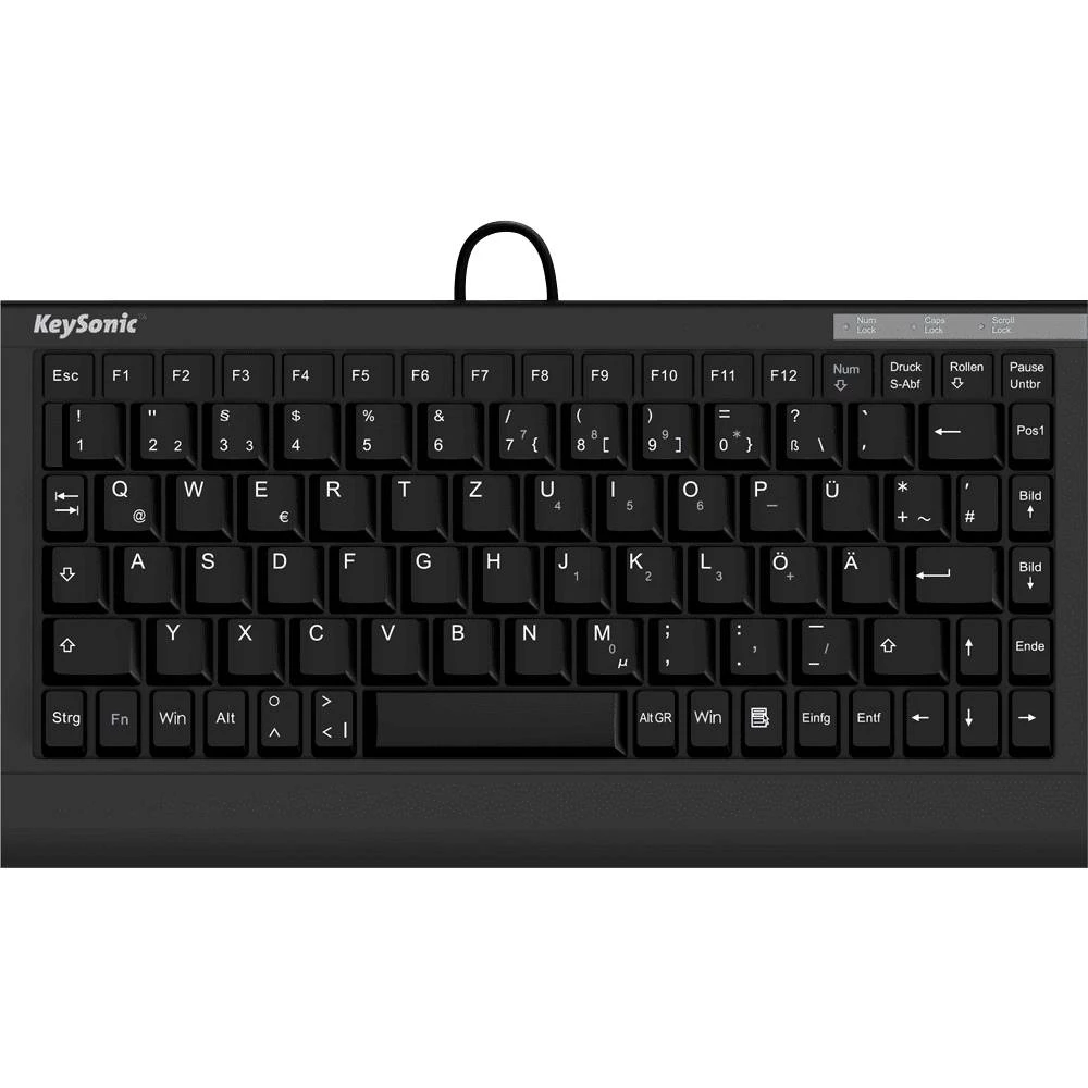 Keysonic ACK-595C+ (US) žičani tipkovnica US-engleski, qwerty crna PS2 priključak slika