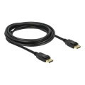 Delock DisplayPort priključni kabel DisplayPort utikač, DisplayPort utikač 3.00 m crna 83807 pozlaćeni kontakti DisplayPort kabel slika