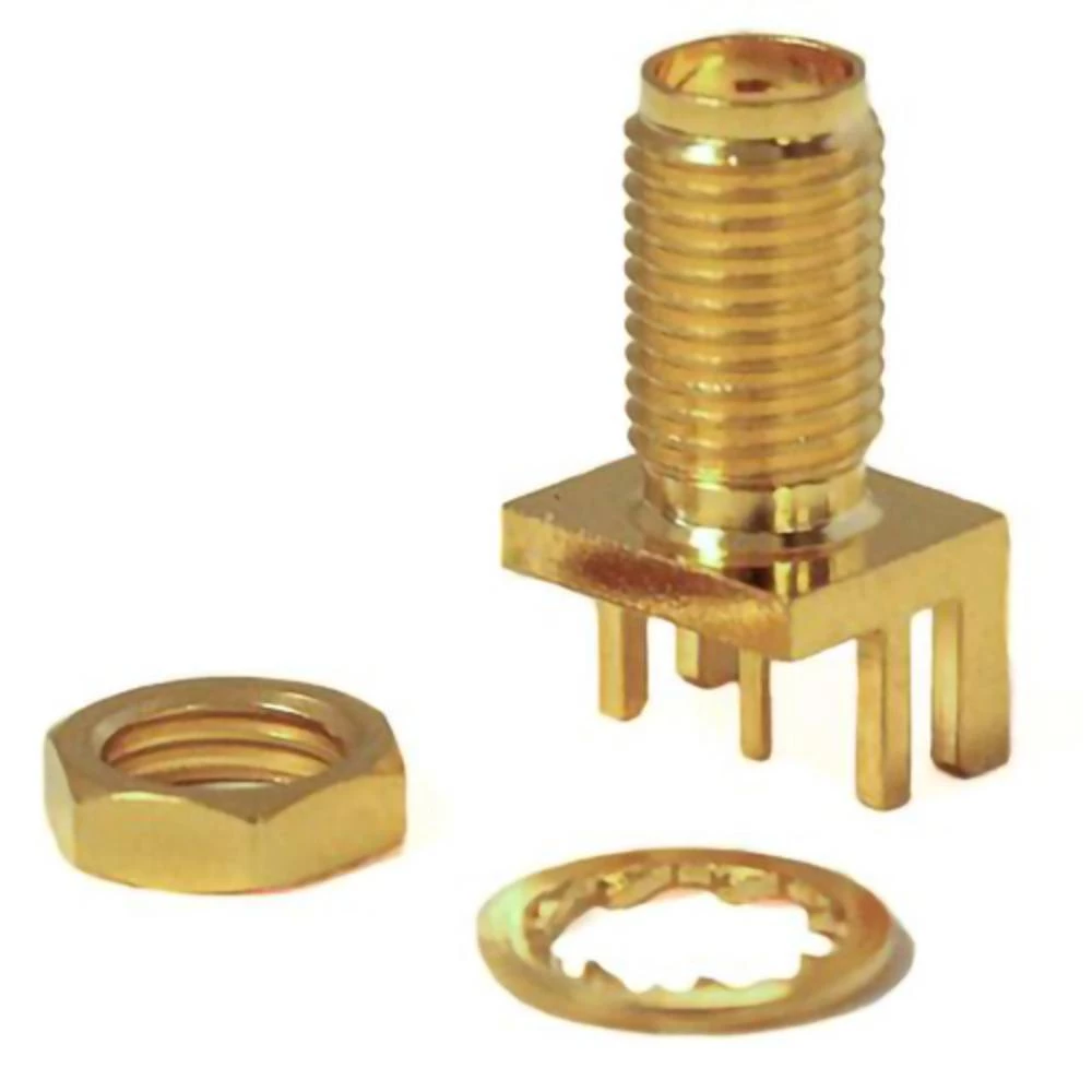Mueller Electric BU-1420701871 adapterski utikač SMA-utičnica - tiskana pločica ravan mjedena slika