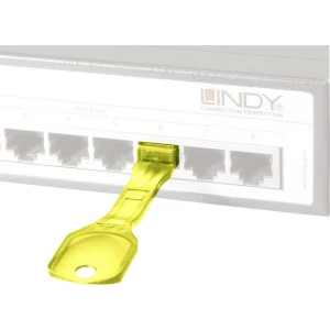 LINDY zaključavanje RJ45 LAN priključka   10-dijelni komplet žuta  uklj. 1 ključ 40482 slika