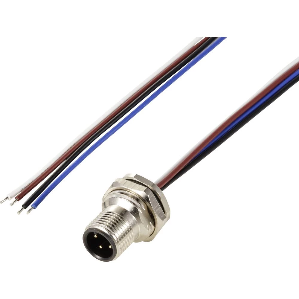TRU COMPONENTS TC-12833072 ugrađeni utikač za senzor/aktivator M12 utikač, ugradni 0.5 m Broj polova: 4 1 St. slika