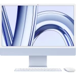 Apple iMac 24 Retina 4.5K (M3, 2023) 61 cm (24 palac) Apple M3 8‑Core CPU mit 4 Performance-Kernen und 4 Effizienz-Kernen 8 GB RAM 256 GB SSD Apple M3 čip (8-jezgreni GPU) plava boja MQRC3D/A