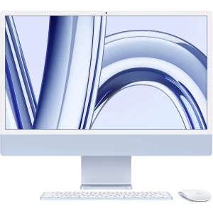 Apple iMac 24 Retina 4.5K (M3, 2023) 61 cm (24 palac) Apple M3 8‑Core CPU mit 4 Performance-Kernen und 4 Effizienz-Kernen 8 GB RAM 256 GB SSD Apple M3 čip (8-jezgreni GPU) plava boja MQRC3D/A slika