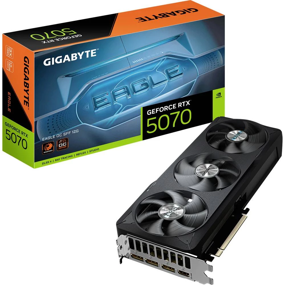Gigabyte grafička kartica Nvidia GeForce RTX 5070 GeForce RTX 5070 EAGLE OC SFF 12G 12 GB GDDR7 RAM PCIe x16 HDMI® 2.1, slika
