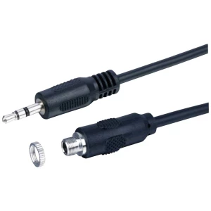 Lyndahl utičnica audio adapterski kabel [1x 3,5 mm banana utikač - 1x priključna doza za 3,5 mm banana utikač] 1 m crna slika