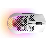 Steelseries Aerox 3 Bluetooth®, bežični igraći miš optički ergonomski, osvjetljen bijela