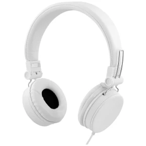 STREETZ HL-W203  On Ear Headset žičani stereo bijela  sklopive, daljinski upravljač, slušalice s mikrofonom slika