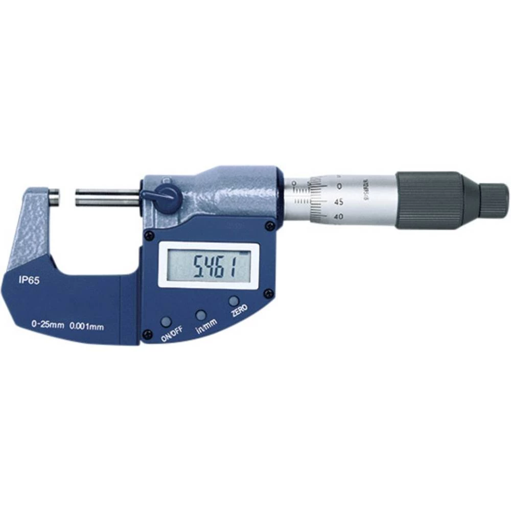 <br>  mikrometar<br>  <br>  s digitalnim zaslonom<br>  0 - 25 mm<br>  <br>  2521290<br>  Očitavanje: 0.001 mm<br>  IP65 slika