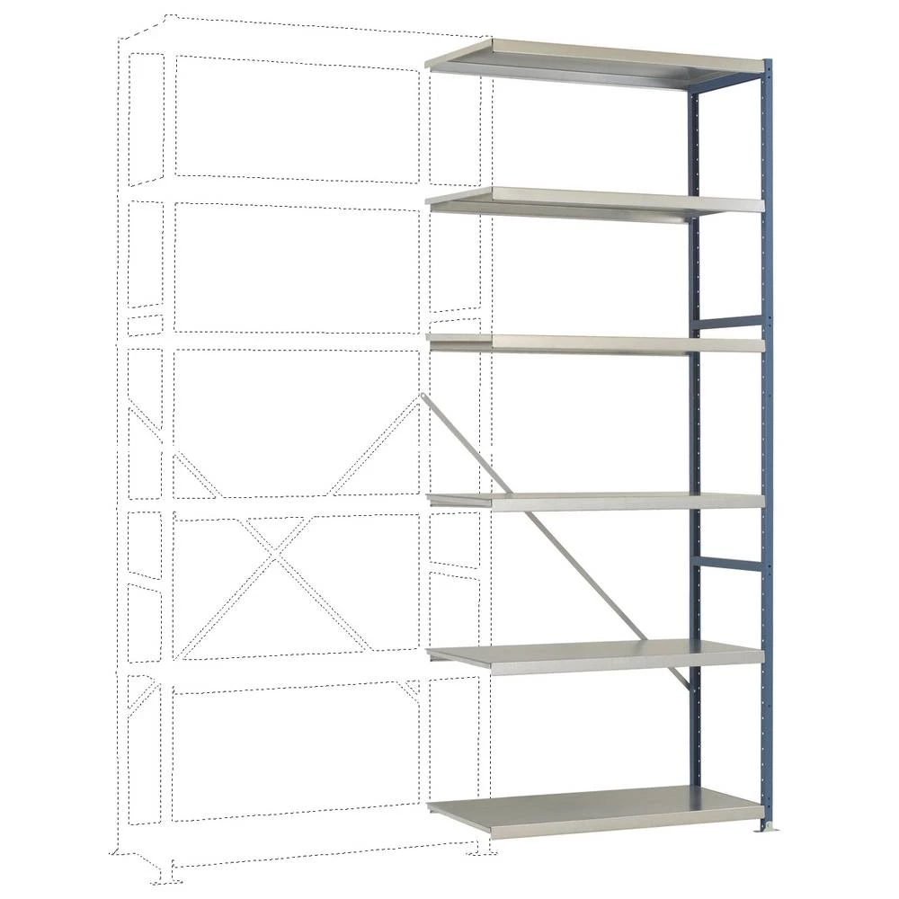 Manuflex RP1418.7016 dodatni modul regalne police 100 kg (Š x V x D) 970 x 2500 x 400 mm čelik obložen s prahom antracit slika