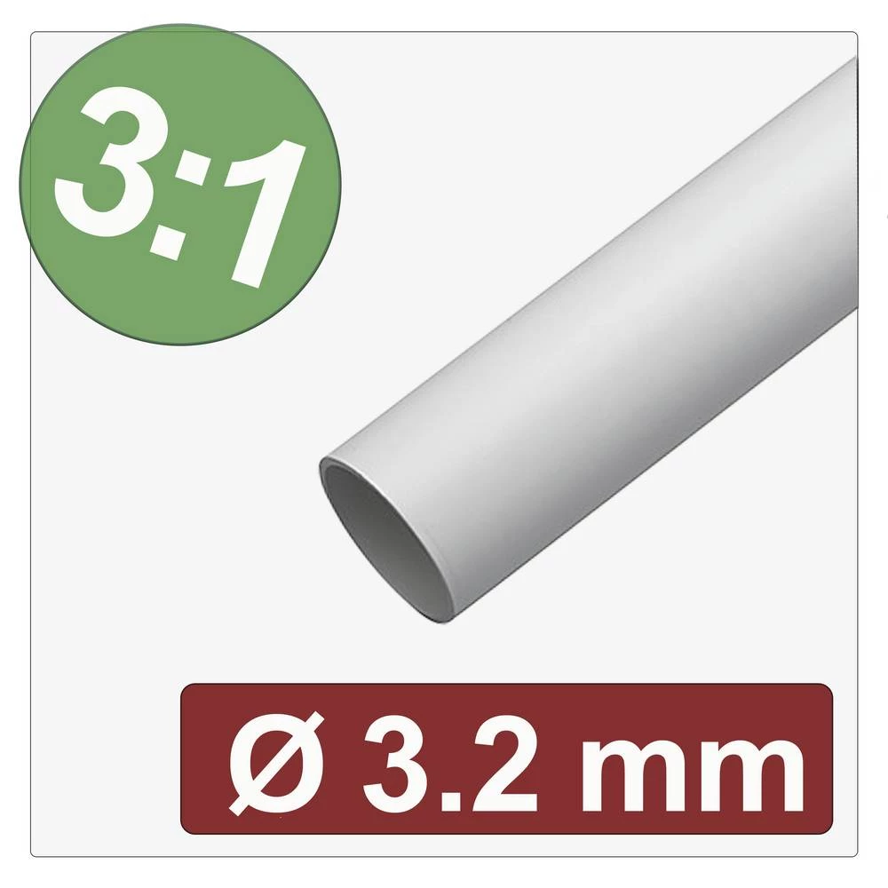 Quadrios 25CA626 skupljajuća cijev s ljepilomi bijela 3.2 mm 1.1 mm Stopa skupljanja:3:1 Roba na metre slika