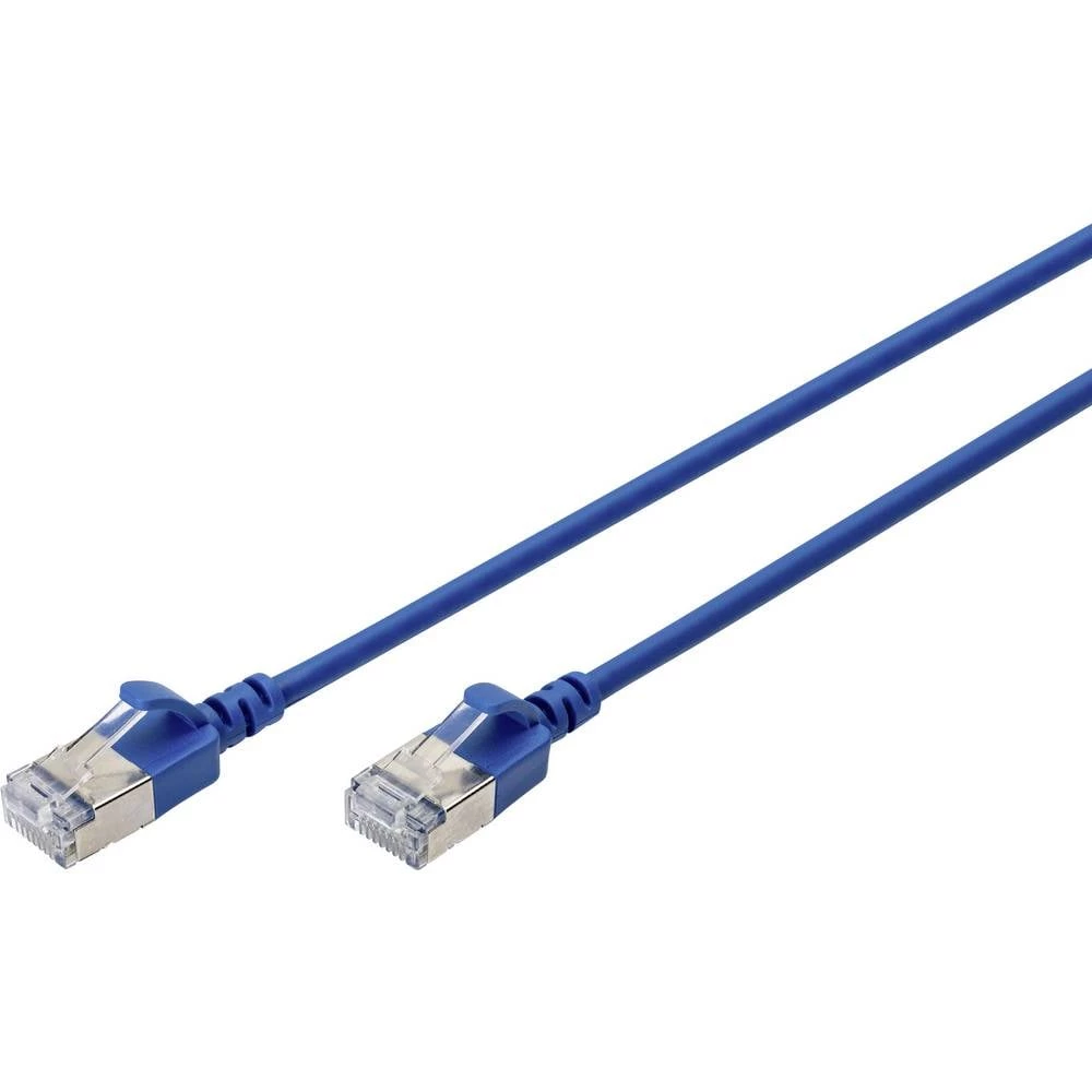 Digitus DK-1632-A-050S-B RJ45 mrežni kabel, Patch kabel CAT 6a F/FTP 5 m plava boja kodiran u boji, sa zaštitom, višežič slika