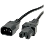 VALUE kabel za napajanje IEC320/C14 utikač - C15 utičnica, crni, 1 m Value 19.99.1121 rashladni uređaji priključni kabel  crna 1.00 m