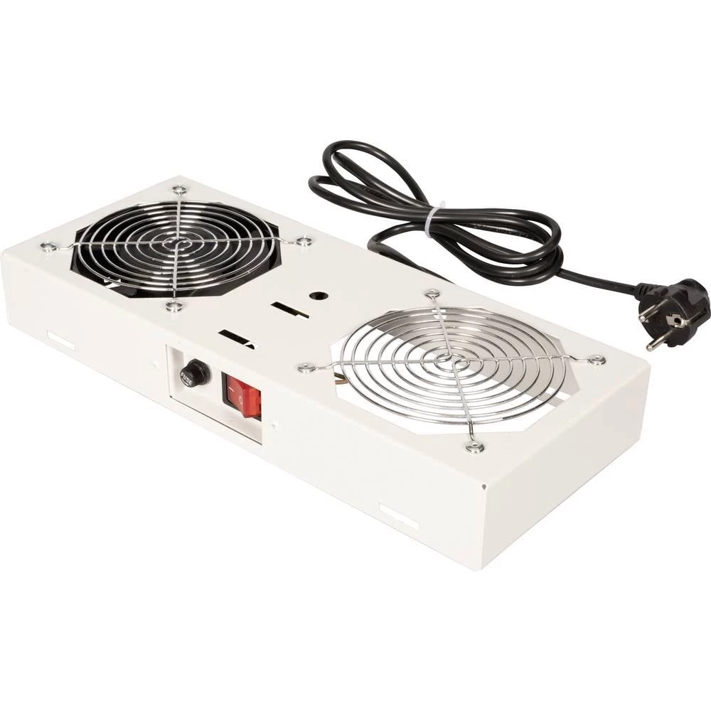 Roline 26.21.0296 19 palac 1 x ugradbeni ventilator za mrežni ormar  1 U  s prekidačem  siva slika