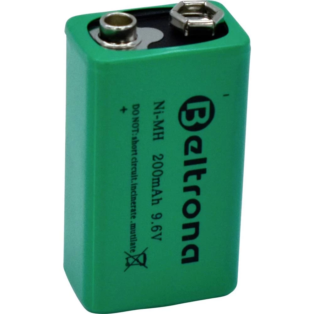 Beltrona BELNIMH9.6200 9 V block akumulator NiMH 200 mAh 9 V 1 kom. slika