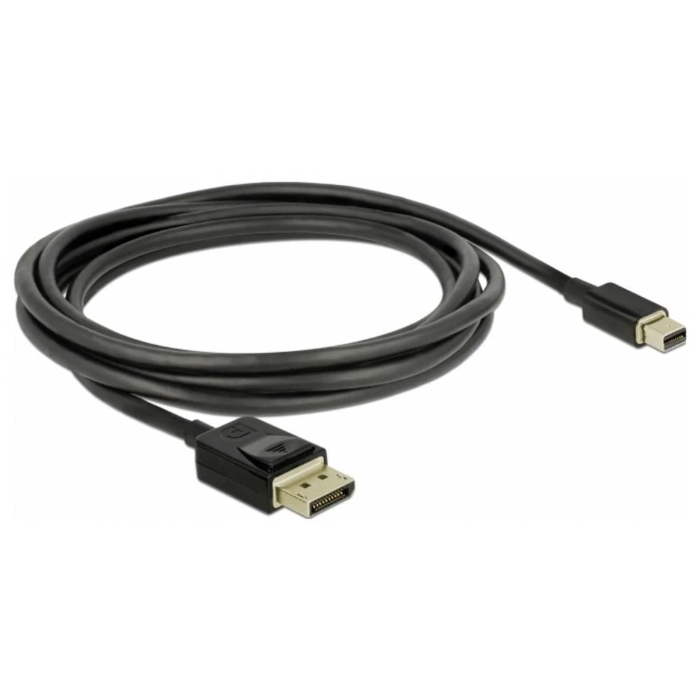 Delock Mini-DisplayPort / DisplayPort priključni kabel Mini DisplayPort utikač, DisplayPort utikač 2 m crna 84928 pozlać slika
