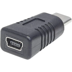 USB 2.0 Adapter [1x - 1x Ženski konektor USB 2.0 tipa Mini B] Crna Manhattan slika