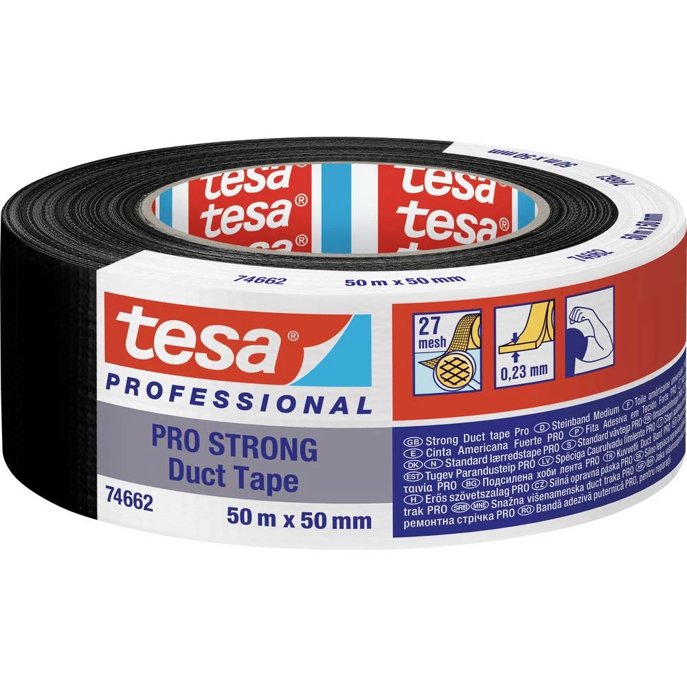 tesa Duct Tape PRO-STRONG 74662-00002-00 traka za popravke  crna (D x Š) 50 m x 50 mm 1 St. slika