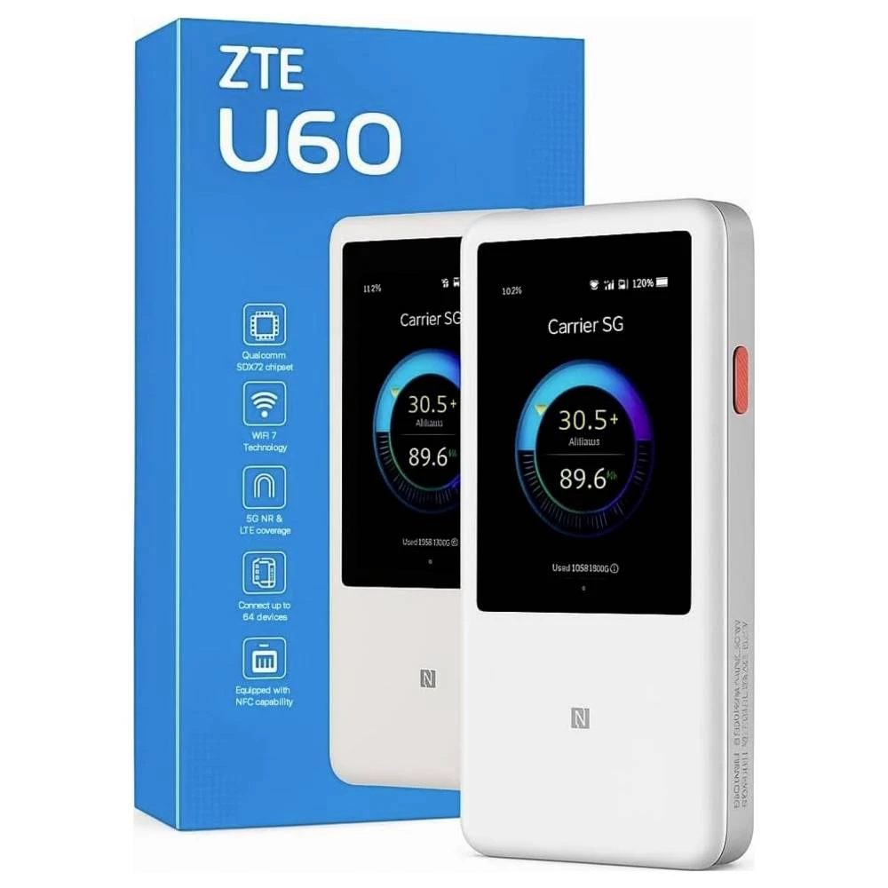 ZTE U60 5G / WLAN-Hotspot Integrirani modem: 5G 2.4 GHz, 5 GHz 3600 MBit/s slika