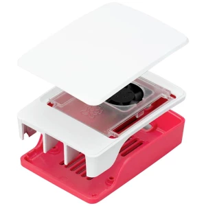 Raspberry Pi® sbc kućište Pogodno za: Raspberry Pi® 5 B crvena, bijela slika
