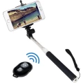 Štap za selfie LogiLink BT0034 8.7 cm 1/4 inča Crna/srebrna Uklj. traka za ruku slika
