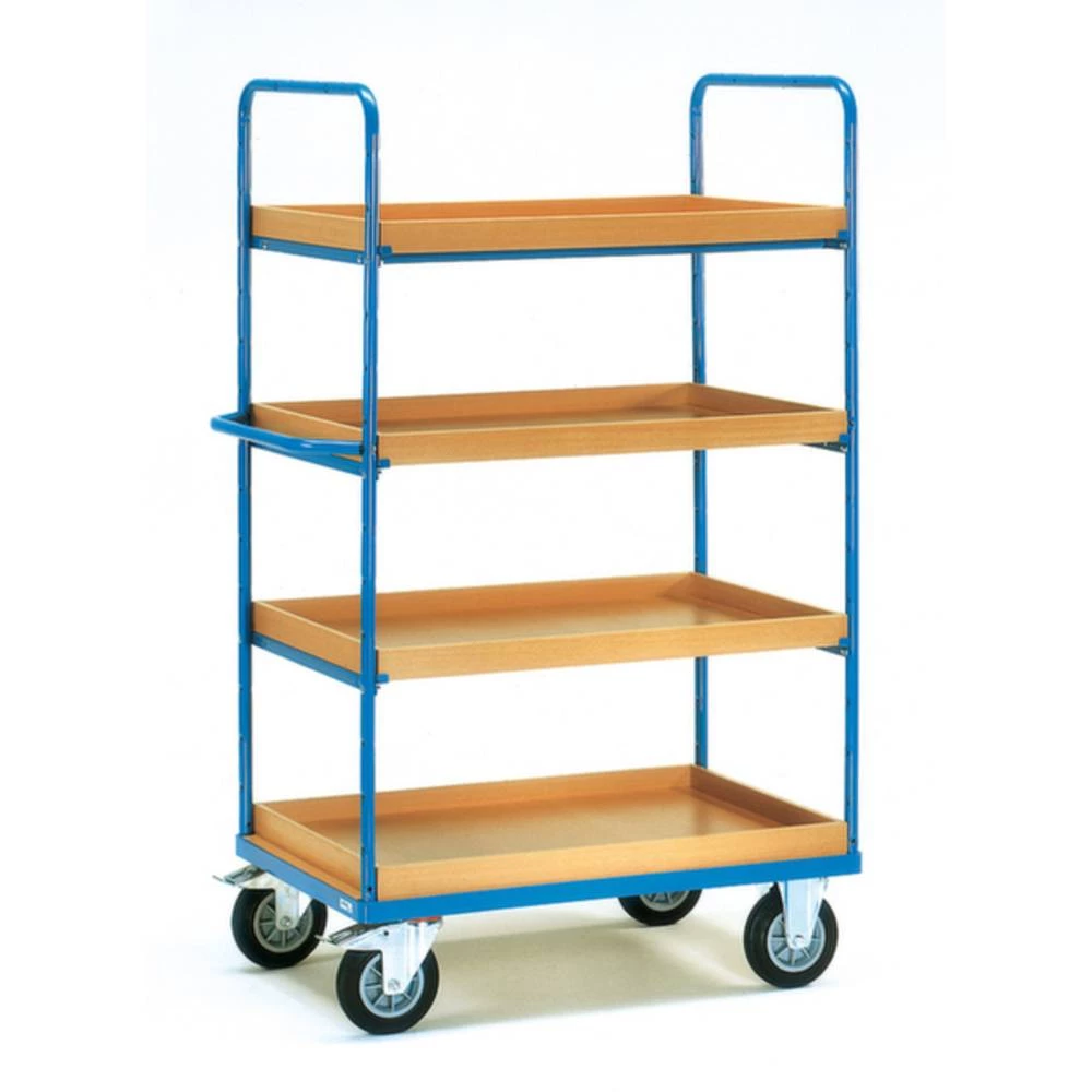 Fetra Hauptartikel 8322 etažna kolica čelik obložen s prahom Opterećenje (maks.): 500 kg briljantno-plava (RAL 5007) boj slika