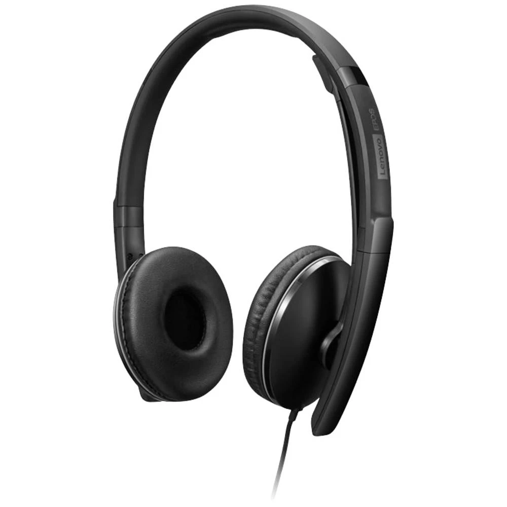 Lenovo Gen 2 On Ear Headset žičani crna smanjivanje šuma mikrofona slika