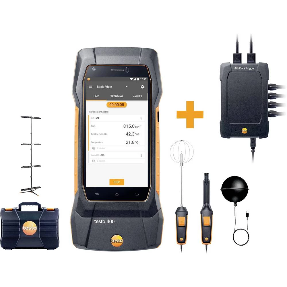 testo testo 400 - Datenlogger Behaglichkeits-Set komplet tehnike za mjerenje okoliša temperatura, pritisak -40, 0 - 150, slika